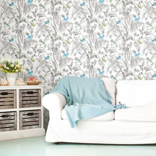 RoomMates Butterfly Sketch Peel & Stick Wallpaper